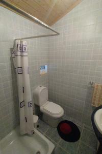 a bathroom with a toilet and a sink at Casa da Padeira in Trancoso