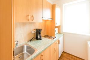 A kitchen or kitchenette at Pension- Appartement Kristall