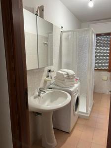 Koupelna v ubytování Casa Gialla