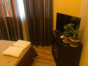 TV a/nebo společenská místnost v ubytování Piano Hotel
