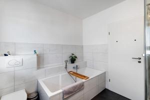 Ein Badezimmer in der Unterkunft Am Storchennest