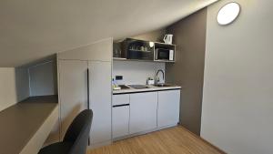 Kuchyň nebo kuchyňský kout v ubytování Richi Rooms & App