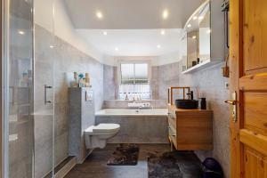 Koupelna v ubytování Wohnung auf dem Dorf