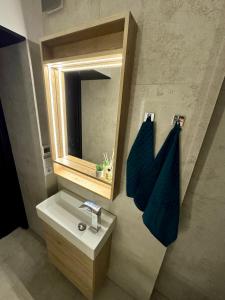 Koupelna v ubytování Apartament z tarasem