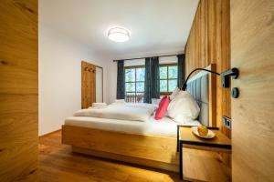 Posteľ alebo postele v izbe v ubytovaní Der Lammhof - Appartements Kaswurm