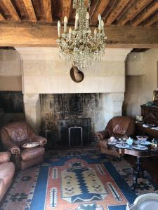 Posezení v ubytování Manoir du Val Harangt