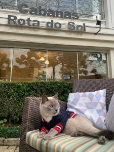 Uma área de estar em Pousada Cabanas Rota do Sol