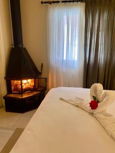 Cama ou camas em um quarto em Pousada Cabanas Rota do Sol