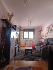 a living room with a couch and a table at Apartamento Montecanal 5 in Jaca