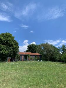 a house in the middle of a grass field at VILLA TUGURIO. La tua casa immersa nel verde in Grumolo Pedemonte