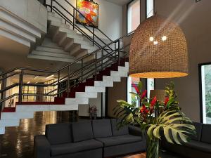 Χώρος καθιστικού στο Real Residence coworking, conforto e piscina para até 5 pessoas +18 φωτογραφίες