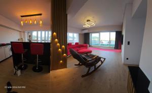 Χώρος καθιστικού στο Penthouse Centru City View Baia Mare +6 φωτογραφίες