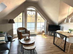 Χώρος καθιστικού στο Penthouse Sonnenuhr