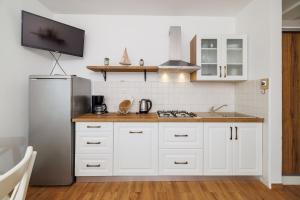 Kuchyň nebo kuchyňský kout v ubytování Apartments Iva