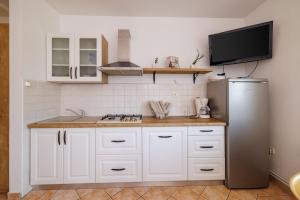 Kuchyň nebo kuchyňský kout v ubytování Apartments Iva