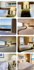 Postel nebo postele na pokoji v ubytování Waikiki Sunset Hotel Ocean view Freeparking