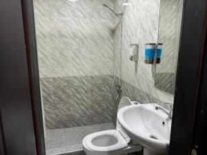 Koupelna v ubytování Hotel Skib