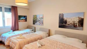 Comfortable apartment in Syntagma square客房内的一张或多张床位