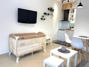 TV a/nebo společenská místnost v ubytování LAGUNA Apartments