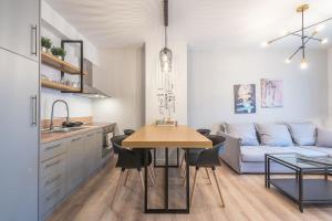Kuchyň nebo kuchyňský kout v ubytování Modern Apartment
