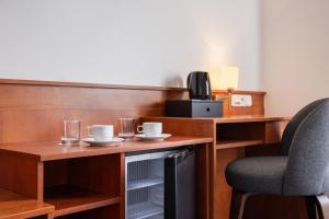 Príslušenstvo na prípravu kávy alebo čaju v ubytovaní Hotel Beránek