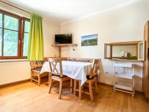 TV a/nebo společenská místnost v ubytování Apartments Haus Morgensonne