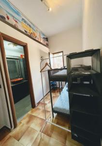 a room with a room with a bed and a mirror at Karma Rural Buenavista in Santa Marinella +164 photos