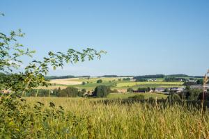 vista sui campi dalla collina di Camping Um Bierg a Houschthauser