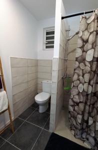 Bilik mandi di Logements Vue Mer accès piscine en Guadeloupe