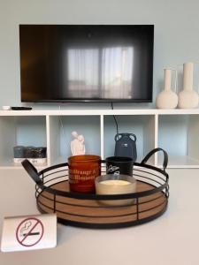 TV a/nebo společenská místnost v ubytování Fanìs House