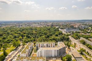 Výhľad na mesto Krakov alebo výhľad na mesto priamo z apartmánu