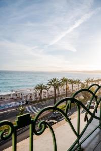 a view of the ocean from the balcony of a hotel at Hyatt Regency Nice Palais de la Méditerranée in Nice
