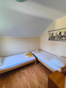 Uma cama ou camas num quarto em Vikendica Dva labuda