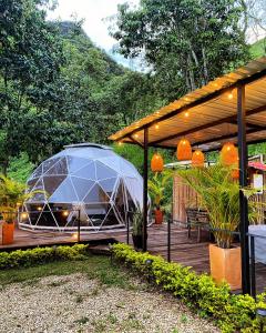 Zahrada ubytování Ocobos Glamping