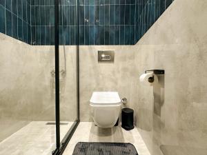 a bathroom with a toilet and a walk in shower at The Haliç Bosphorus Hotel in Istanbul +81 photos