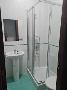 Koupelna v ubytování Casa dalia