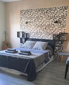 Posteľ alebo postele v izbe v ubytovaní Belle villa avec piscine vue montagne à 10 mn de la mer à Argeles