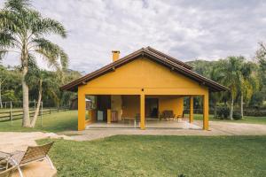 Zahrada ubytování Casa de campo São Bartolomeu próximo a Garibaldi