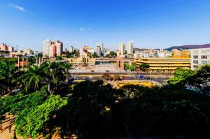 vistas a una ciudad con edificios altos y árboles en Estação 628 -Vista cartão postal- BHSH, en Belo Horizonte