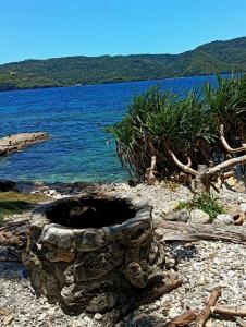 a hole in the ground next to a body of water at Tahanan sa Talisayan Beach House - Your Private Seaside Escape in Romblon +31 photos