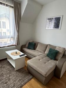 Zona d'estar a Divčinova Apartman 008