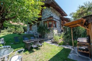 Zahrada ubytování Chalet Le Courti