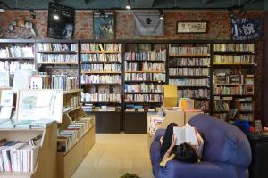 Knihovna v bed and breakfast