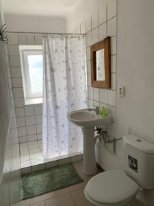 Koupelna v ubytování Apartmá 2 Zbytiny