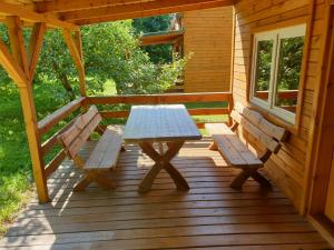 Ban công/sân hiên tại Domek wakacyjny