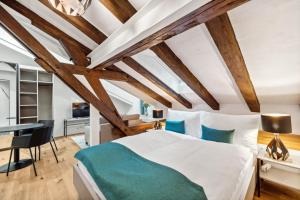 Postel nebo postele na pokoji v ubytování GLANDON Rooms Haldenhof - Self-Check-In