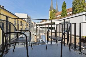 Balcone o terrazza di GLANDON Rooms Haldenhof - Self-Check-In