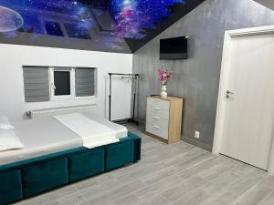 Postel nebo postele na pokoji v ubytování Sipotul Apelor