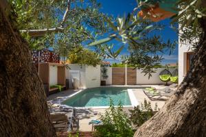 ein Swimmingpool im Hinterhof eines Hauses in der Unterkunft Apartments Villa Pliško Wellness & Pool in Fažana
