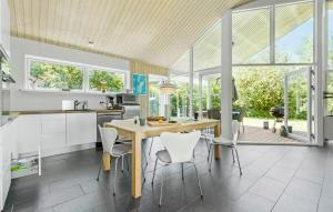 Kuchyň nebo kuchyňský kout v ubytování Stunning Home In Samsø With Kitchen